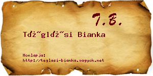 Téglási Bianka névjegykártya